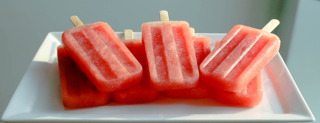 watermelon and lime popsicles