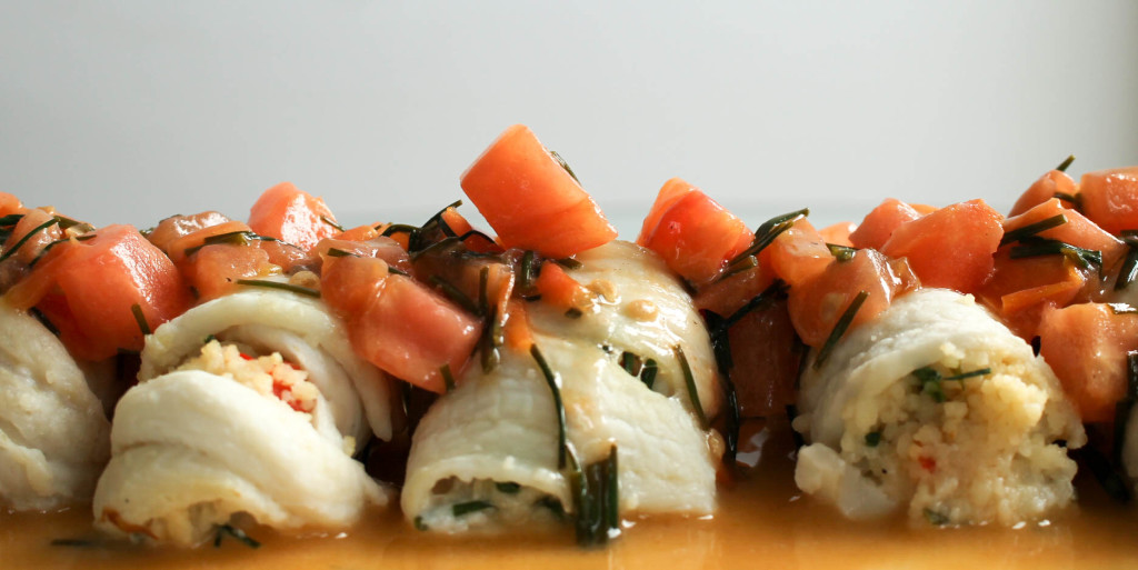 Stuffed Dover Sole with Brown Butter Sauce