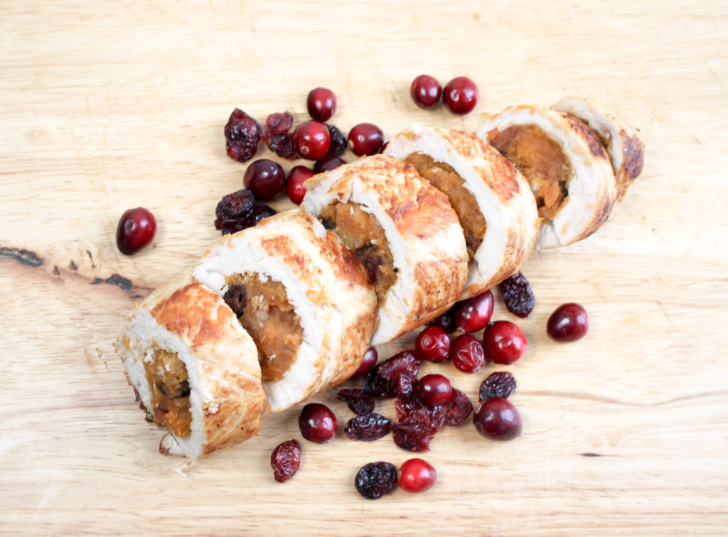 Yam and Cranberry Stuffed Turkey Tenderloin by Diverse Dinners