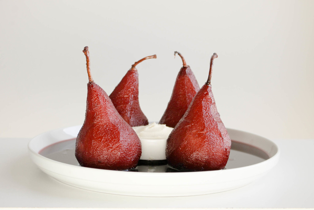 Port Poached Pears by Diverse Dinners