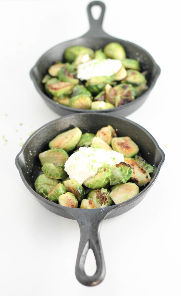 Lime Laced Brussels Sprouts by Diverse Dinners