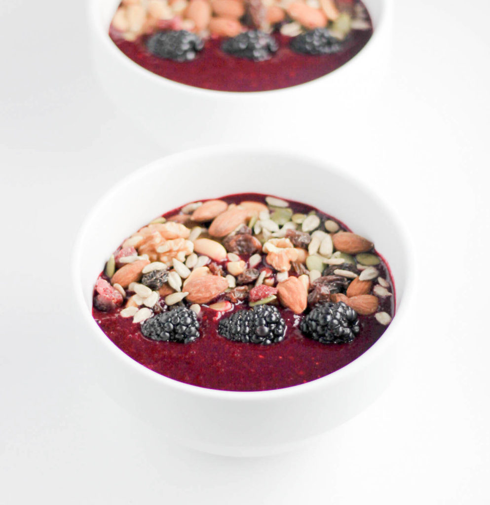 Berry Beet Smoothie Bowl by Diverse Dinners