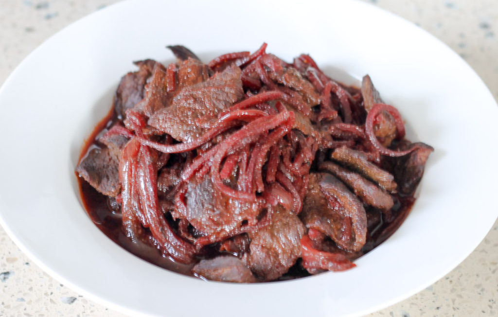 Beet Smothered Beef by Diverse Dinners