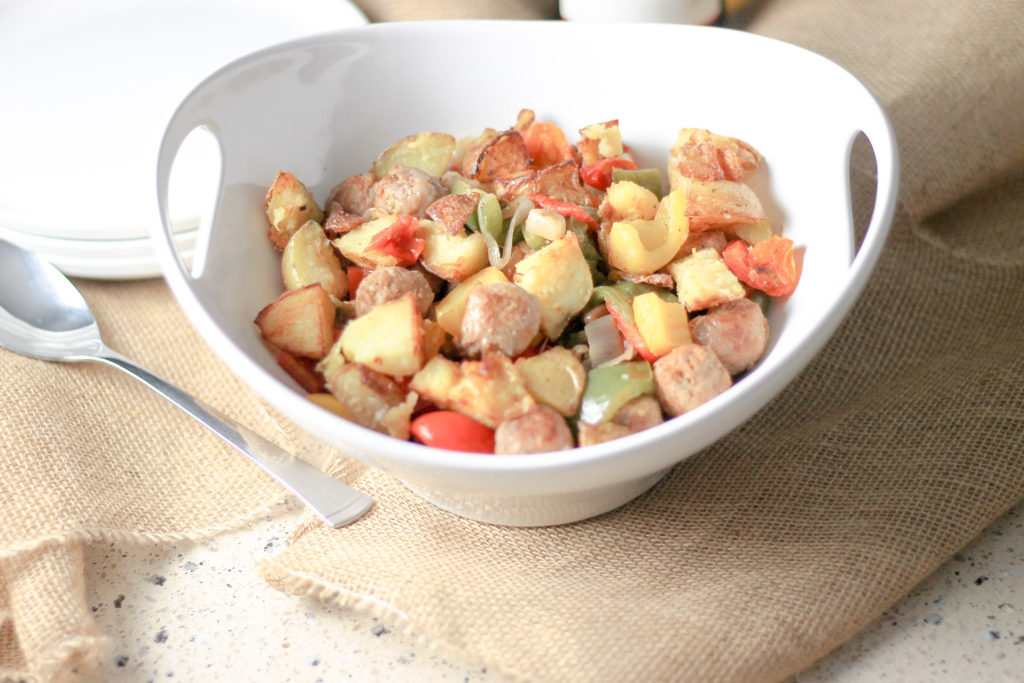Turkey Sausage Skillet with Crispy Potatoes by Diverse Dinners
