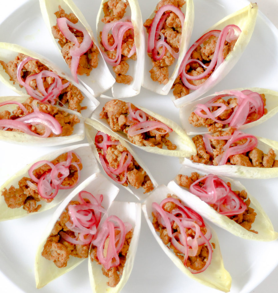Curried Turkey Endive Salad Bites by Diverse Dinners