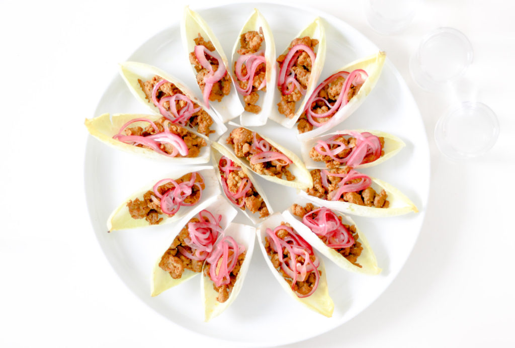Curried Turkey Endive Salad Bites by Diverse Dinners
