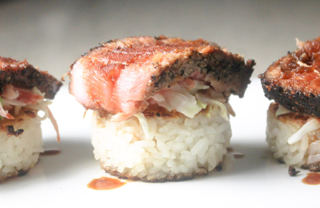 Seared Tuna on Rice Cakes by Diverse Dinners