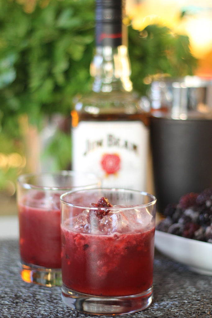 Passionfruit Blackberry Bourbon Cocktail by Diverse Dinners