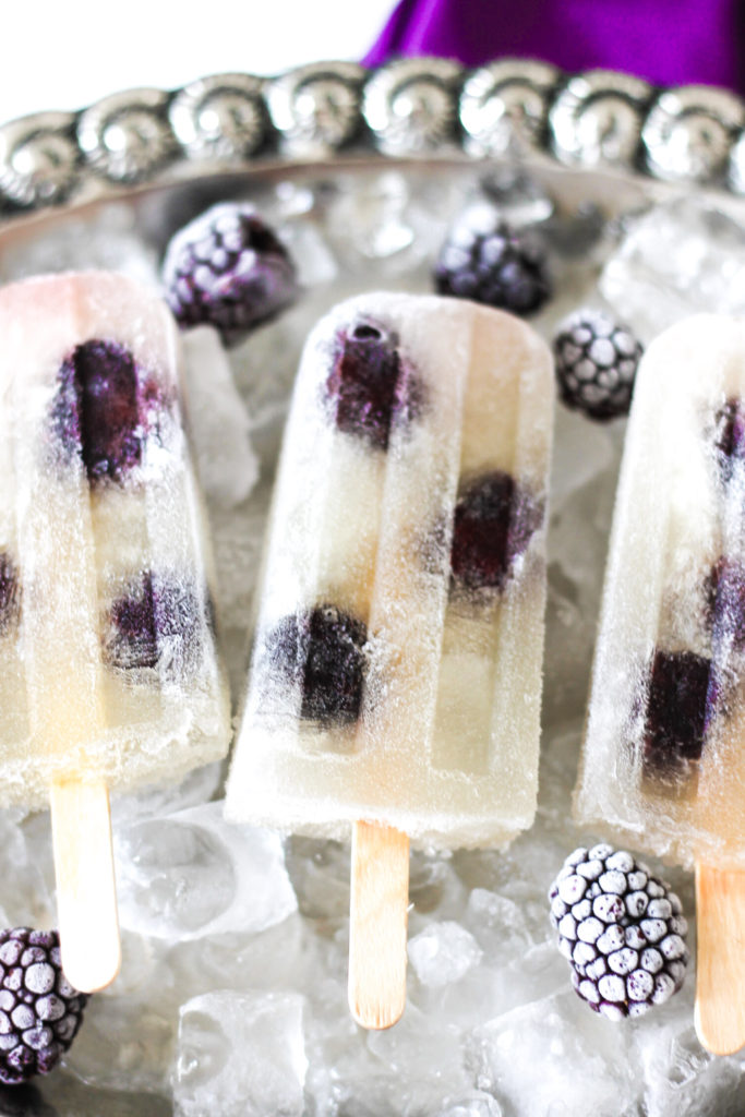 Blackberry Prosecco Pops by Diverse Dinners