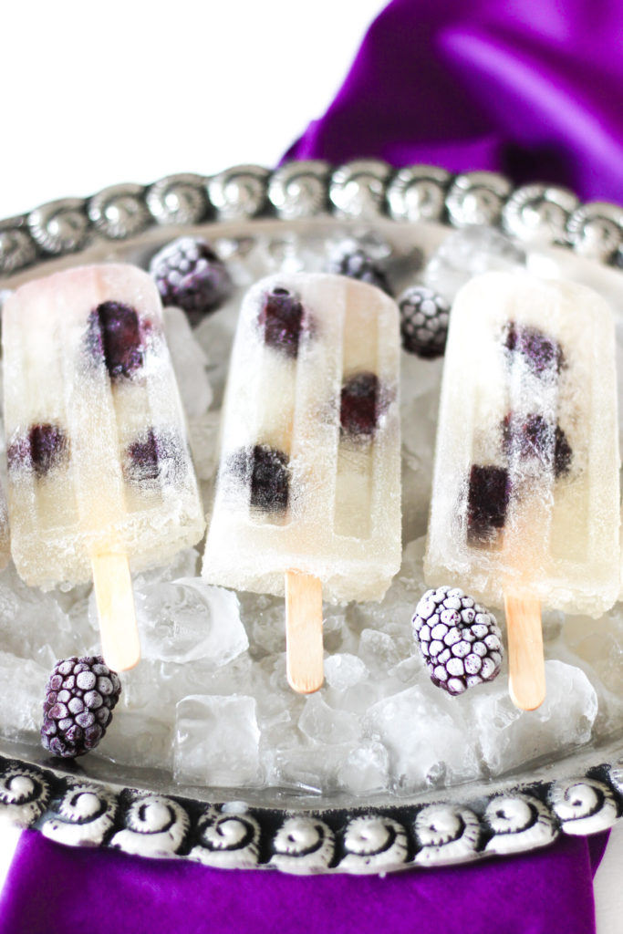 Blackberry Prosecco Pops by Diverse Dinners