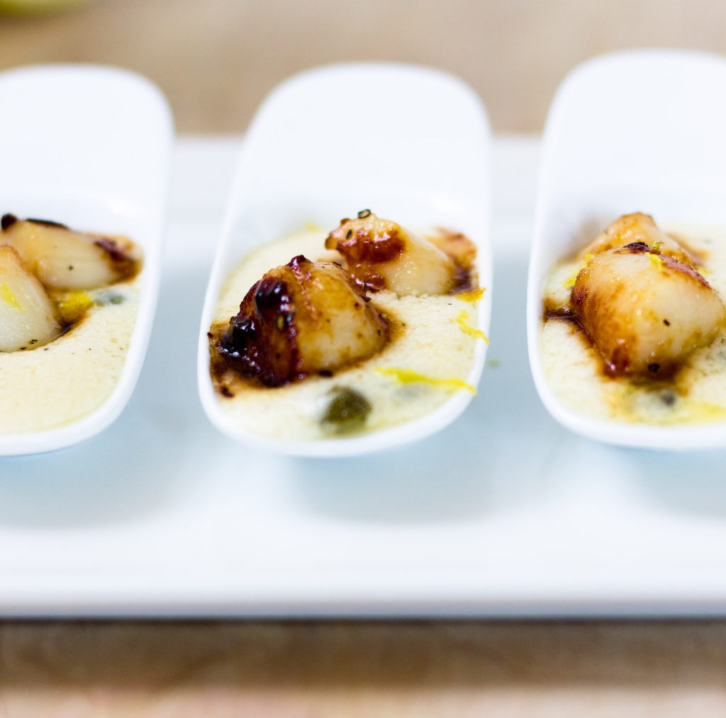 Bay Scallops Amuse Bouche by Diverse Dinners