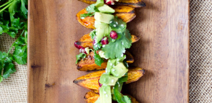 Baked Fingerling Sweet Potato Wedges by Diverse Dinners