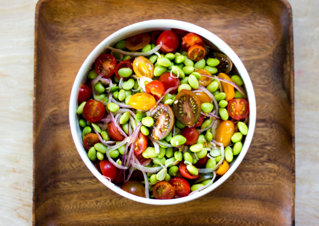 Cherry Tomato Edamame Salad by Diverse Dinners
