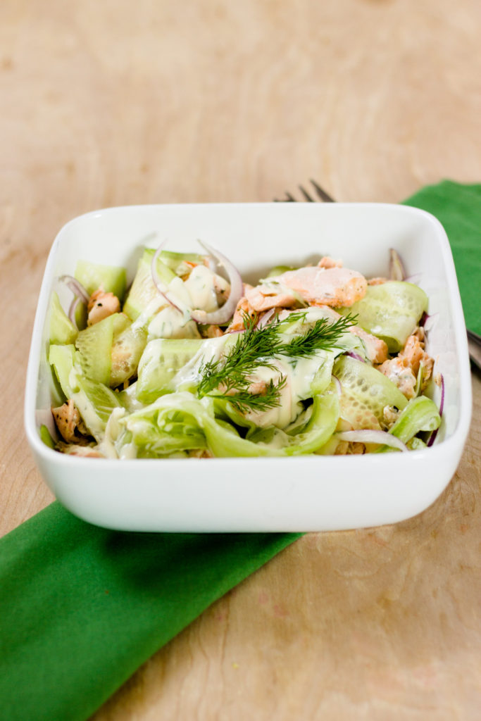 Cucumber Salmon Salad by Diverse Dinners