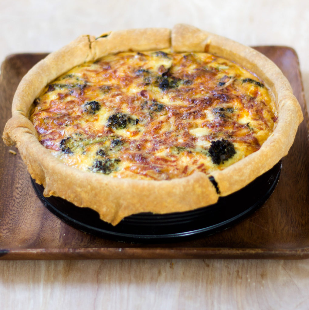 Deep Dish Broccoli Bacon Quiche by Diverse Dinners