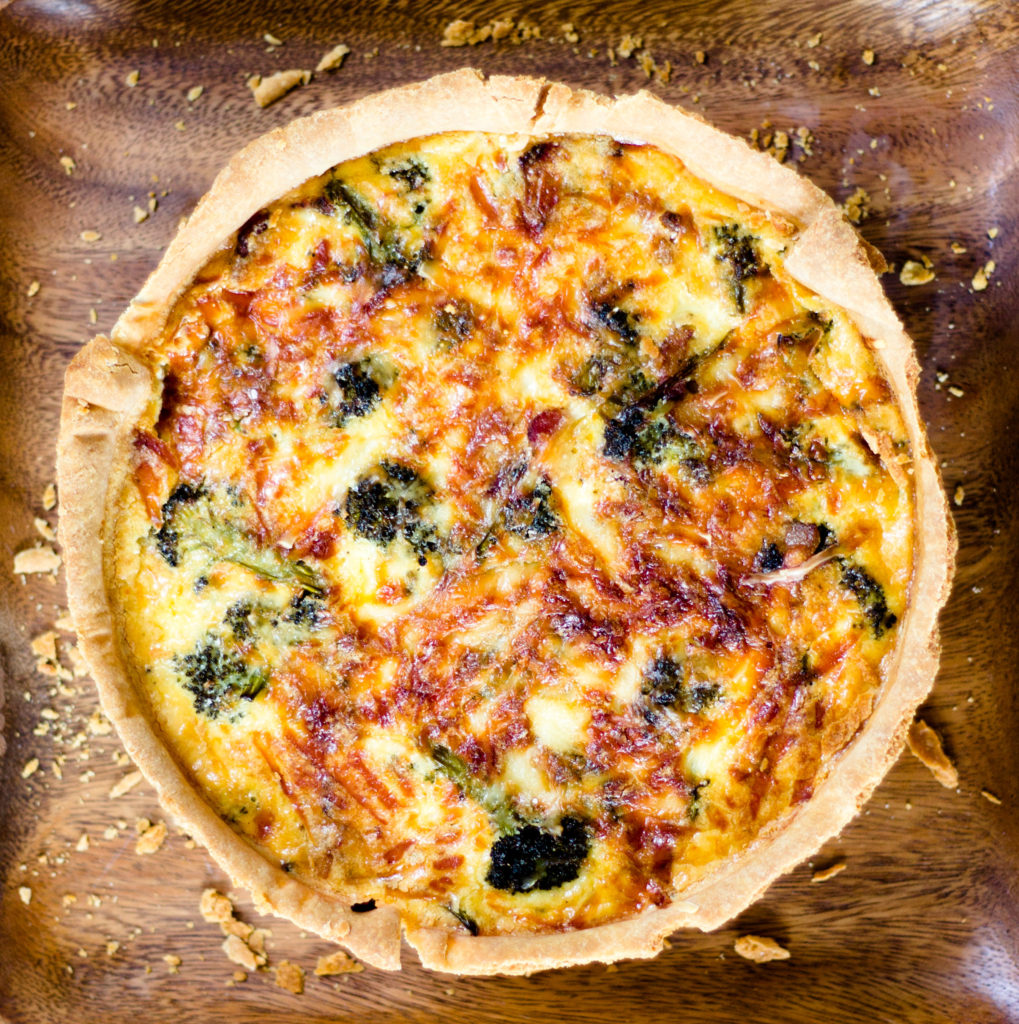 Deep Dish Broccoli Bacon Quiche by Diverse Dinners