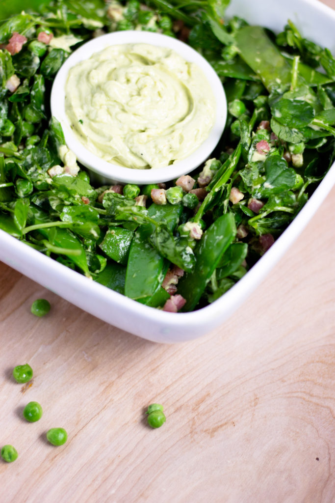 Peas and Pancetta Salad by Diverse Dinners