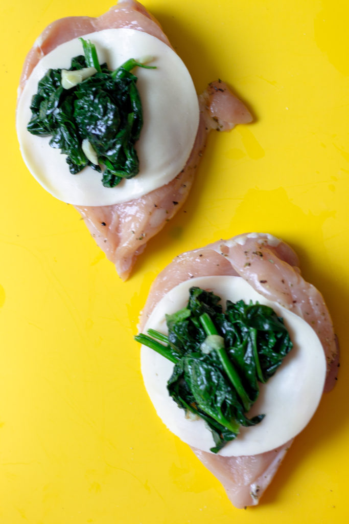 Spinach Provolone Stuffed Chicken Breasts by Diverse Dinners
