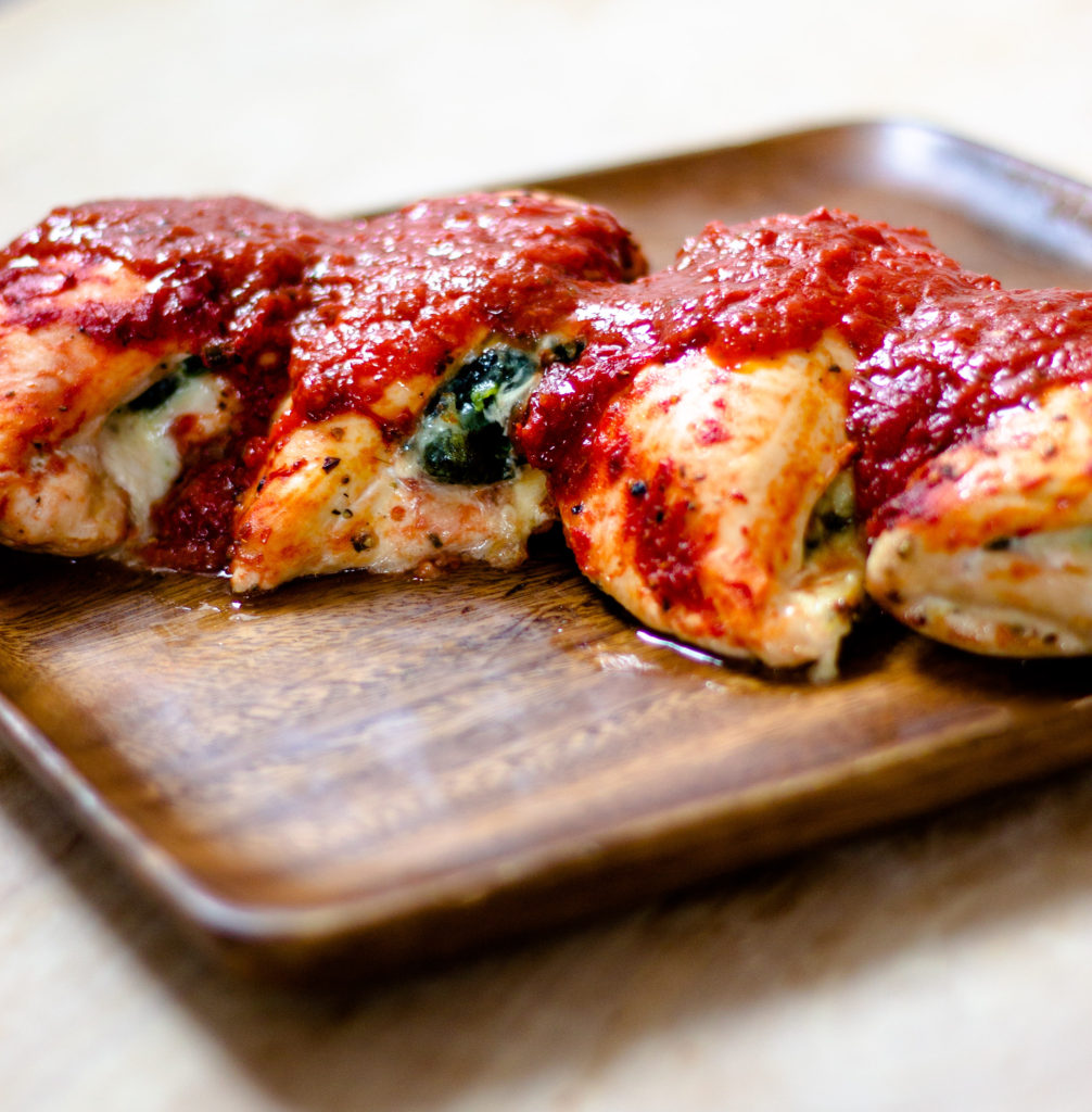 Spinach Provolone Stuffed Chicken Breasts by Diverse Dinners