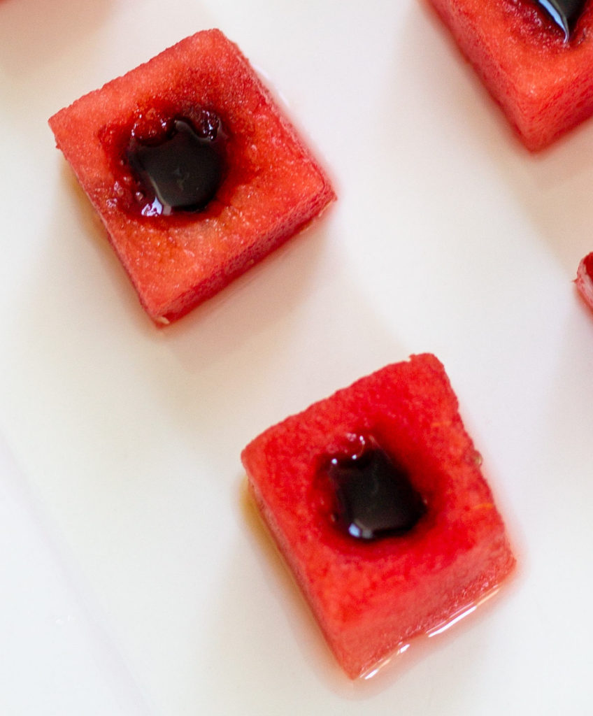 Watermelon Goat Cheese Canapes by Diverse Dinners