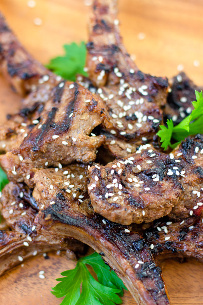 Sesame Ginger Soy Grilled Lamb Chops by Diverse Dinners