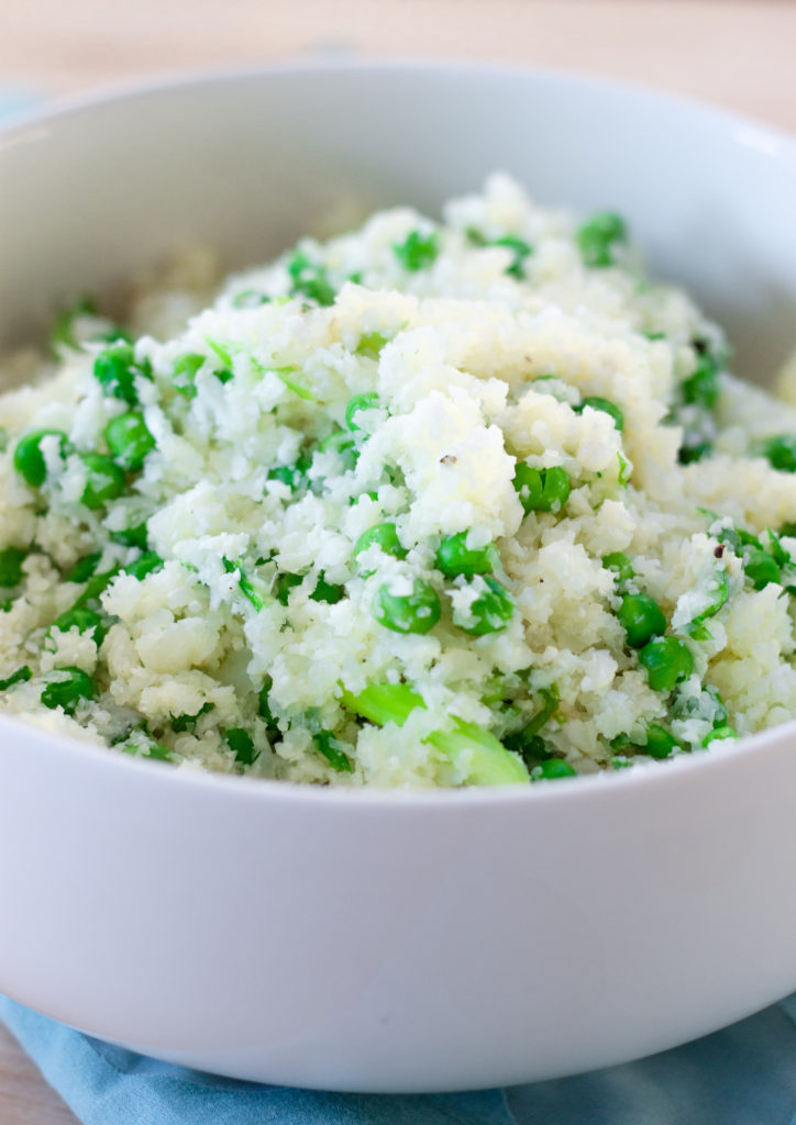 Cauliflower Rice and Peas by Diverse Dinners