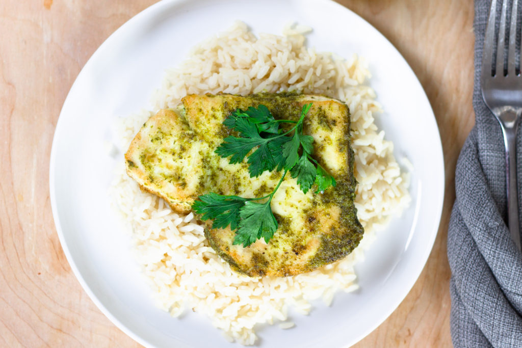 Braised Swordfish in Parsley Sauce by Diverse Dinners