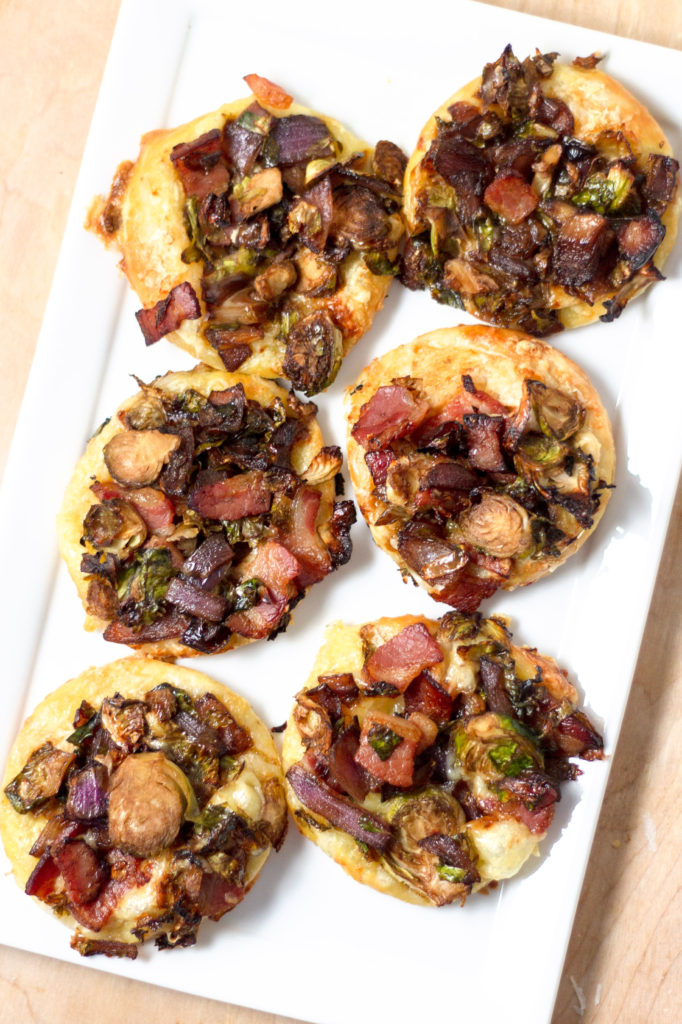 Caramelized Brussels Sprouts Pancetta Pizzette by Diverse Dinners