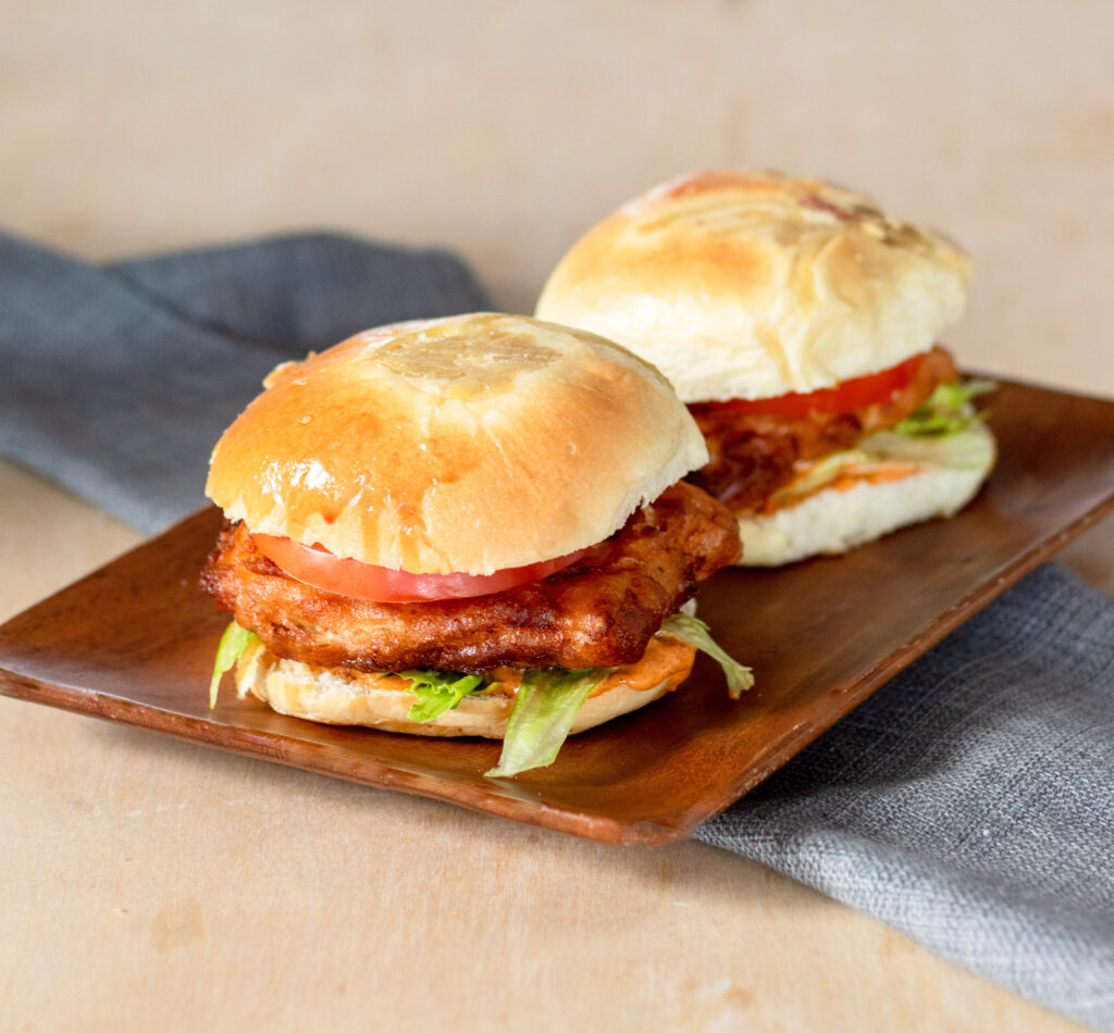 Crispy Spicy Fish Sandwich by Diverse Dinners