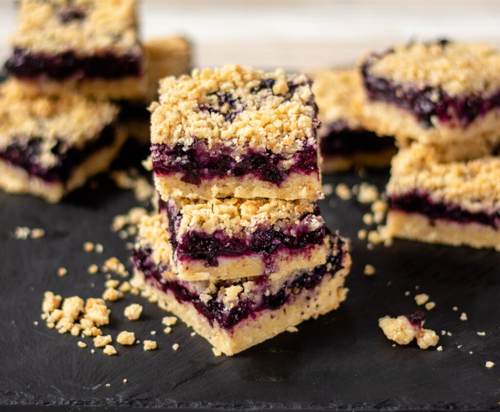 Blueberry Oatmeal Crumb Bars by Diverse Dinners